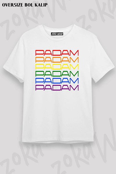 ZOKAWEAR Μπλουζάκι με στάμπα Unisex Oversize Mold Padam Pride Design