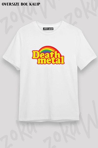 ZOKAWEAR Μπλουζάκι με στάμπα Unisex Oversize Death Metal Parody Design