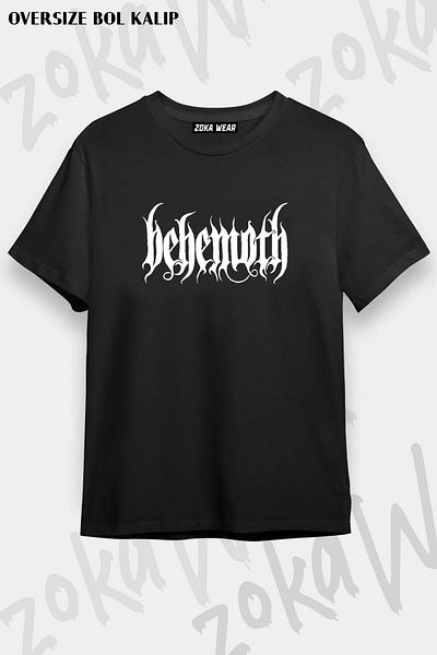 ZOKAWEAR Μπλουζάκι με στάμπα με λογότυπο Unisex Oversize Behemoth