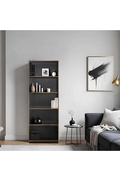 Adore Adore Modern Bookcase, 5 shelves, 64 x 182 x 26 cm - Grey