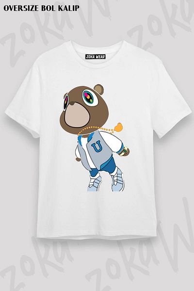 ZOKAWEAR Μπλουζάκι με στάμπα Unisex Oversize Kanye West Design