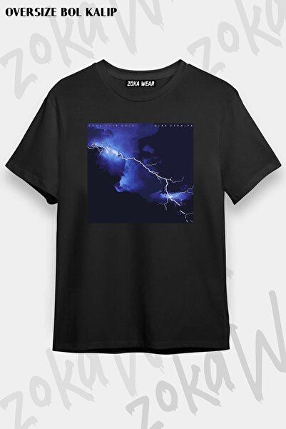 ZOKAWEAR Tricou unisex oversize cu imprimeu Dire Straits v2
