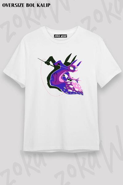 ZOKAWEAR Unisex Oversize kroj Mold Rain World Downpour Slugcat Design Štampan...