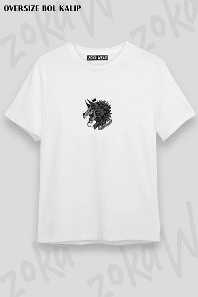 ZOKAWEAR Μπλουζάκι με στάμπα King Skulldog Furry Fandom Unisex Oversize