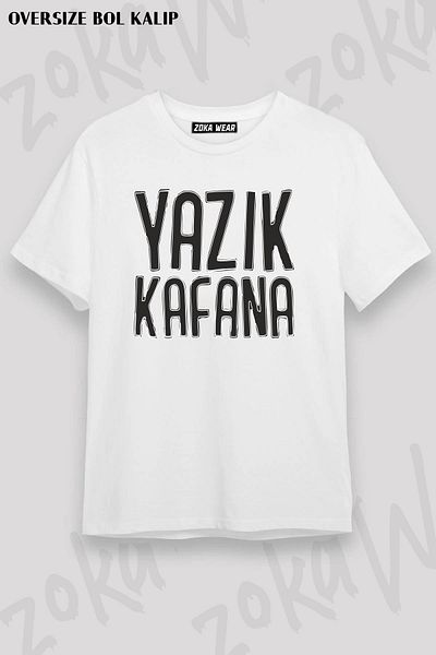 ZOKAWEAR Μπλουζάκι με στάμπα Unisex Oversize Pity Kafana Design