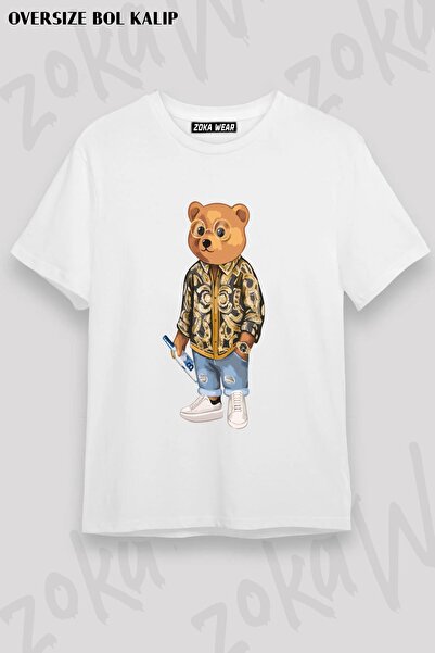 ZOKAWEAR Μπλουζάκι με στάμπα Unisex Oversize Bad Boy Baron Cool Teddy Bear Bear