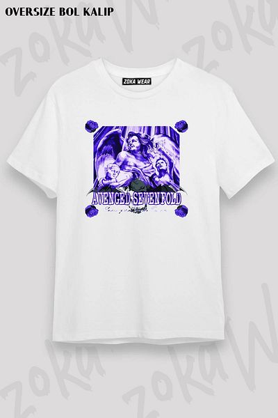ZOKAWEAR Μπλουζάκι με στάμπα Unisex Oversize Avenged Sevenfold 5 Design