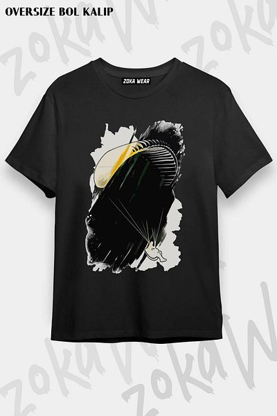 ZOKAWEAR Tricou imprimat unisex oversize cu parapanta parapanta cu design special