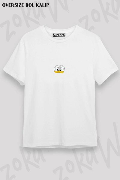 ZOKAWEAR Tricou unisex oversize cu imprimeu Pato Donald Design