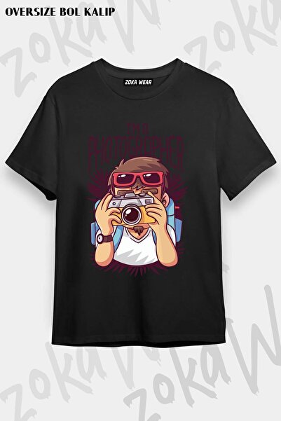 ZOKAWEAR Unisex Oversize Mold I Am Photographer Photographer Design Printed T...