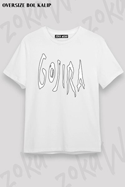ZOKAWEAR Unisex Oversize kroj Mold Logo Gojira Design Štampano Majica