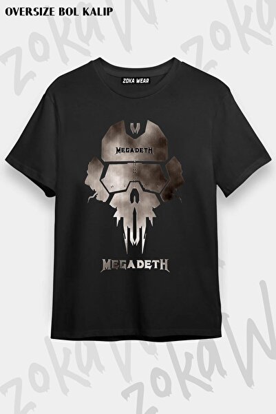 ZOKAWEAR Tricou unisex oversize cu imprimeu Megadeth 1 Design