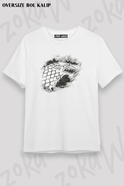 ZOKAWEAR Unisex Oversize kroj Mold Game Of Thrones House Design Štampano majica
