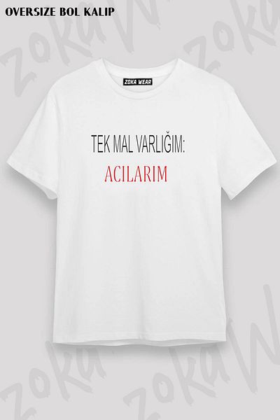 ZOKAWEAR Unisex Oversize Fit My Only Merchandise Presence My Condole Design Printed Tshirt