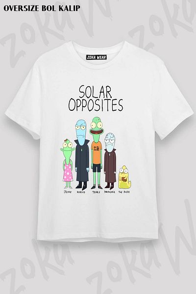 ZOKAWEAR Μπλουζάκι με στάμπα Unisex Oversize Solar Opposites Design