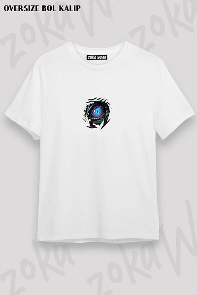 ZOKAWEAR Μπλουζάκι με στάμπα Unisex Oversize Pattern Dragon Eye