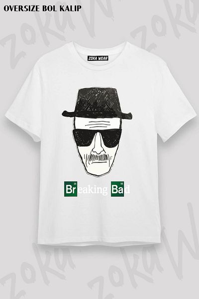 ZOKAWEAR Μπλουζάκι με στάμπα Unisex Oversize Heisenberg V2 Breaking Design