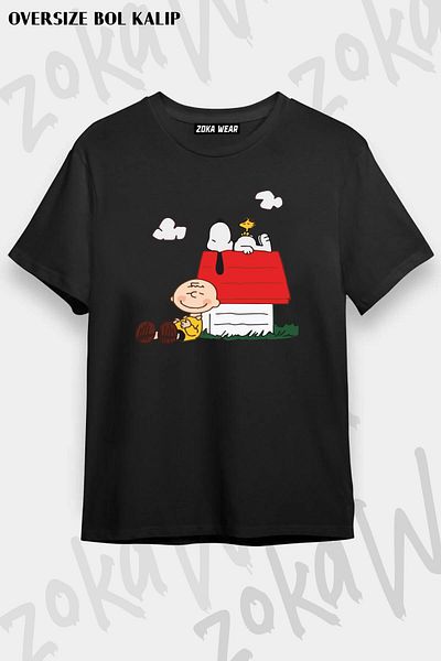 ZOKAWEAR Μπλουζάκι με στάμπα Unisex Oversize Snoopy 8 Design