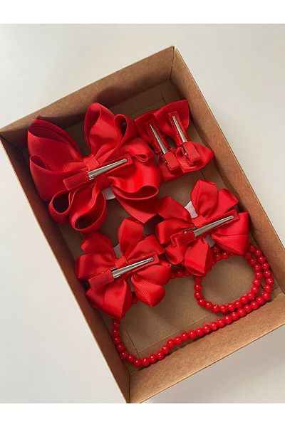 Stil Tasarım Toka Gift Strawberry Buckle Necklace and Bracelet Set