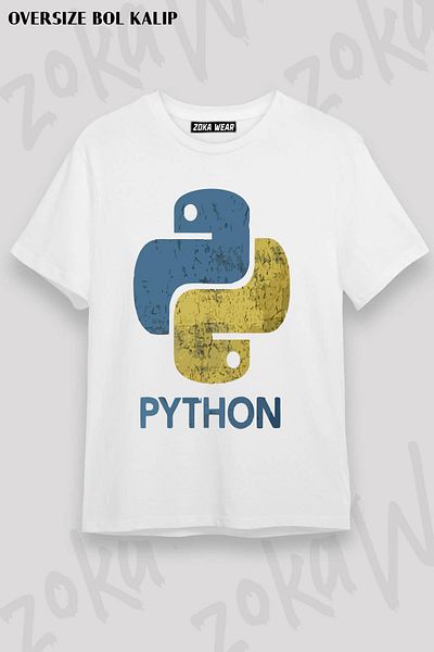 ZOKAWEAR Μπλουζάκι με τυπωμένο λογότυπο Unisex Oversize V2 Python Developer