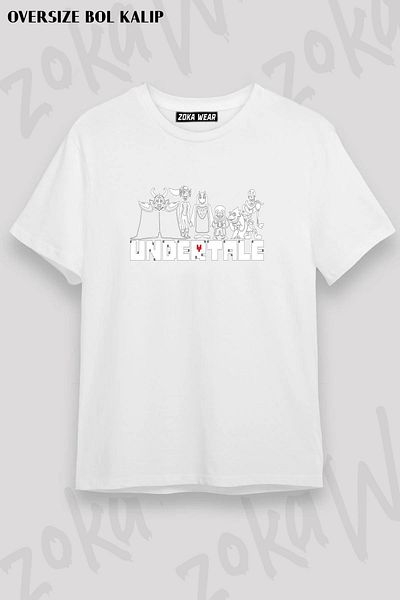 ZOKAWEAR Tricou unisex oversize Mold Undertale, V99 Game Design imprimat