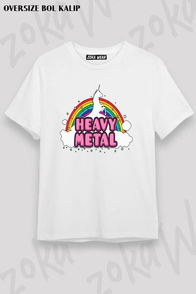 ZOKAWEAR Unisex Oversize kroj Mold Heavy Metal Design Štampano majica