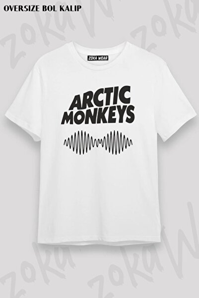 ZOKAWEAR Unisex Oversize kroj Mold Arctic Monkeys Logo Dizajn Štampano Majica