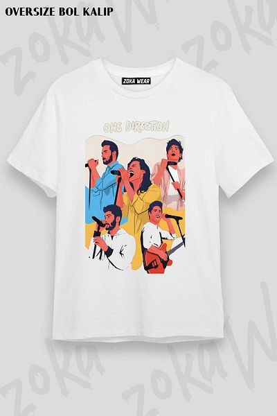 ZOKAWEAR Μπλουζάκι με στάμπα Unisex Oversize One Direction 4 Design