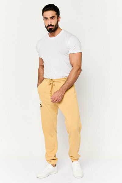 Champion Men Regular Fit Outdoor Sweatpants, Light Mustard