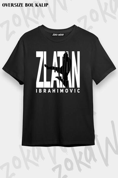 ZOKAWEAR تيشيرت مطبوع بتصميم زلاتان إبراهيموفيتش مقاس كبير للجنسين