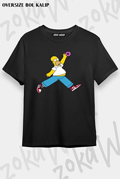 ZOKAWEAR Unisex Oversize kroj Mold Air Simpsons Design Štampano majica