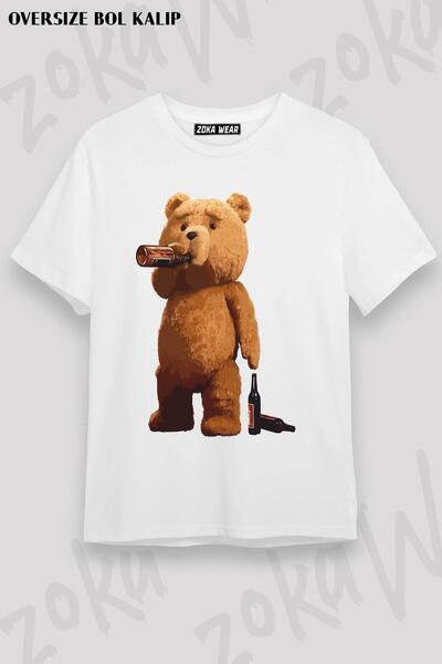 ZOKAWEAR Tricou unisex oversize cu imprimeu Bear Teddy v2