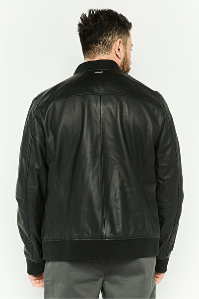 Michael Kors Men Plain Bomber Jacket, Black