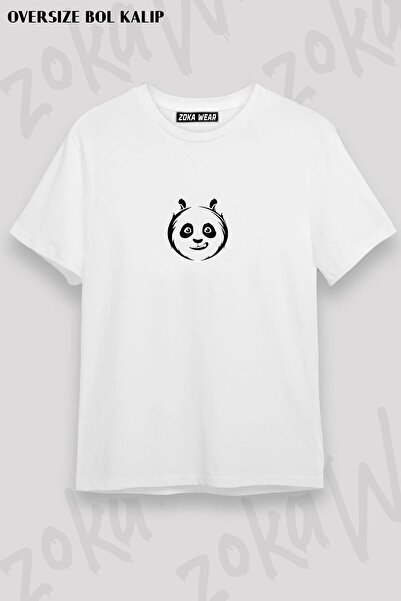 ZOKAWEAR Unisex Oversize kroj Kung Fu Panda Štampano T-shirt