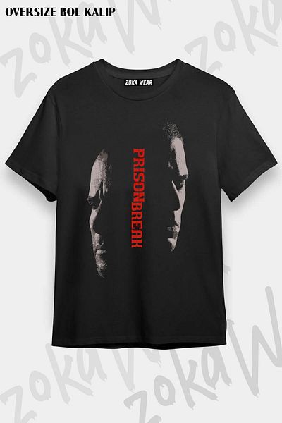 ZOKAWEAR Μπλουζάκι με στάμπα Unisex Oversize Prison Break 2 Design