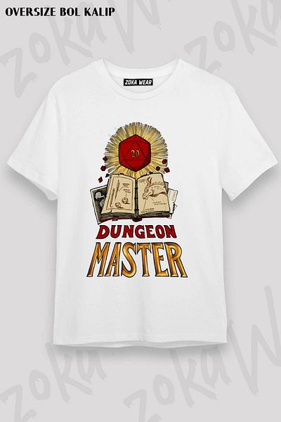 ZOKAWEAR Μπλουζάκι με στάμπα Unisex Oversize Dungeon Master Design