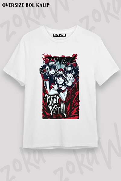ZOKAWEAR Tricou imprimat unisex oversize Baby Metal Design Design