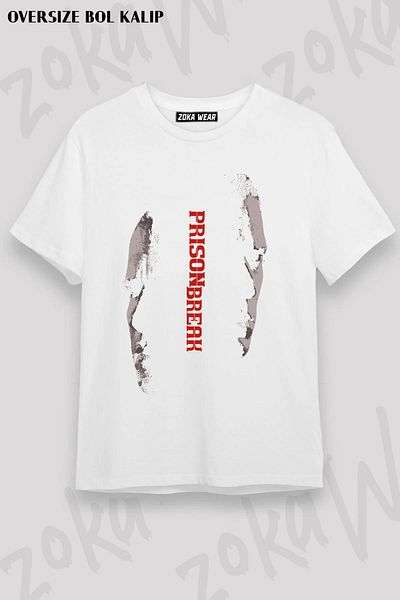 ZOKAWEAR Μπλουζάκι με στάμπα Unisex Oversize Prison Break 2 Design