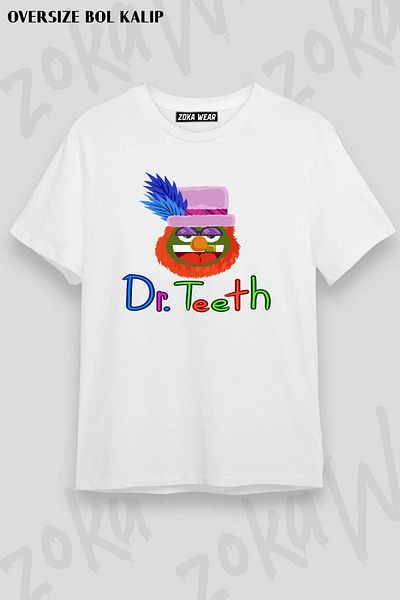 ZOKAWEAR Μπλουζάκι με στάμπα Unisex Oversize Mold Dr. Teeth Design