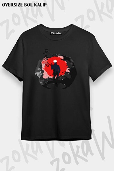 ZOKAWEAR Unisex velika majica sa Jujutsu Kaisen Satoru Gojo VIP dizajnom i št...