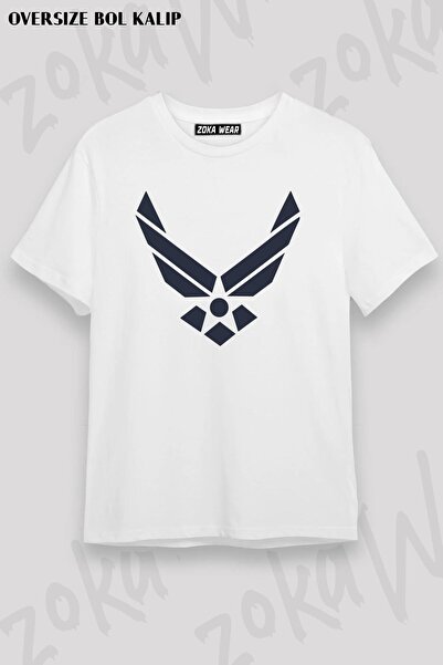 ZOKAWEAR Унисекс тениска с лого на ВВС на САЩ, голям размер и принт