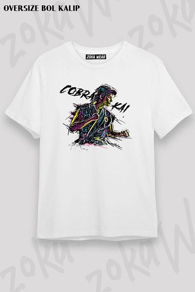 ZOKAWEAR Tricou unisex oversize cu imprimeu Cobra Kai v4 Design