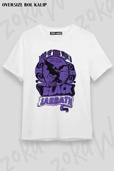 ZOKAWEAR Unisex Oversize Fit Black Sabbath, μπλουζάκι με στάμπα με σχέδιο Lor...