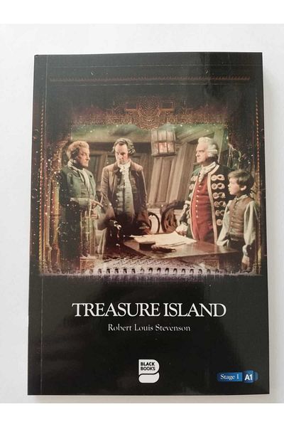 BLACK BOOKS Robert Louis Stevenson's'Treasure Island' English Book - Stage 1 A1 Beginner