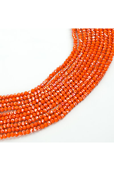 yfhobi 1 Dizi (80-85 Adet) - 6 mm Yassı Kristal Cam Boncuk Dizisi Mat Janjanl...