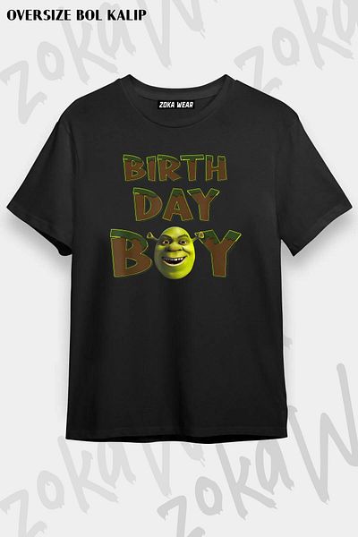 ZOKAWEAR Μπλουζάκι Unisex Shrek Birthday Printed Oversize