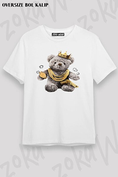 ZOKAWEAR Μπλουζάκι με στάμπα Unisex Oversize Richie Tedy Bear
