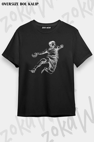 ZOKAWEAR Μπλουζάκι με στάμπα Unisex Oversize Handball v3 Design