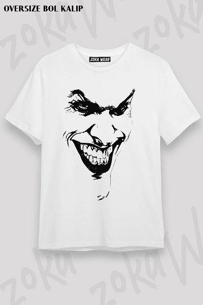 ZOKAWEAR Μπλουζάκι με στάμπα Unisex Oversize Joker Design