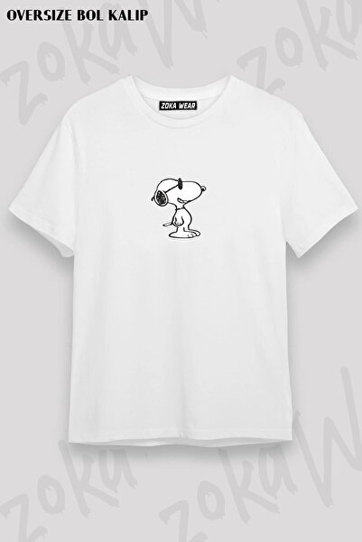 ZOKAWEAR Μπλουζάκι με στάμπα Unisex Oversize Fit Snoopy Design